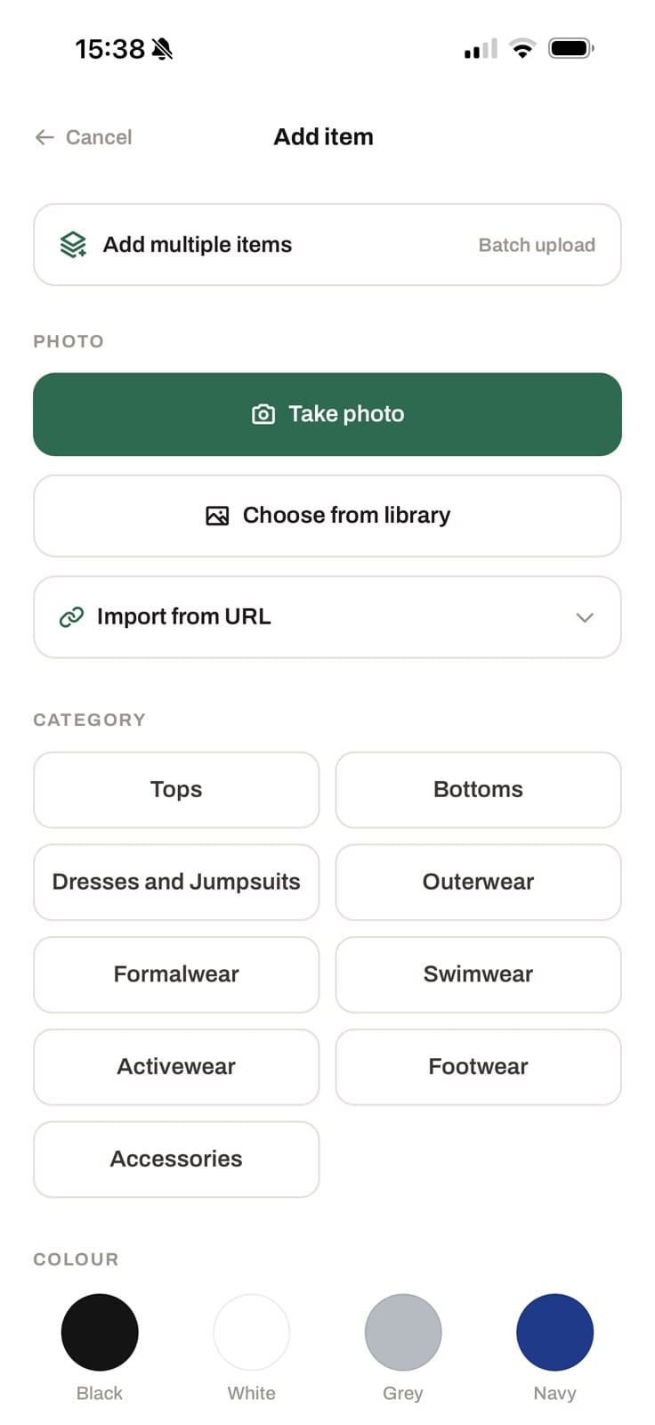 Adding an item to a Dayclo wardrobe