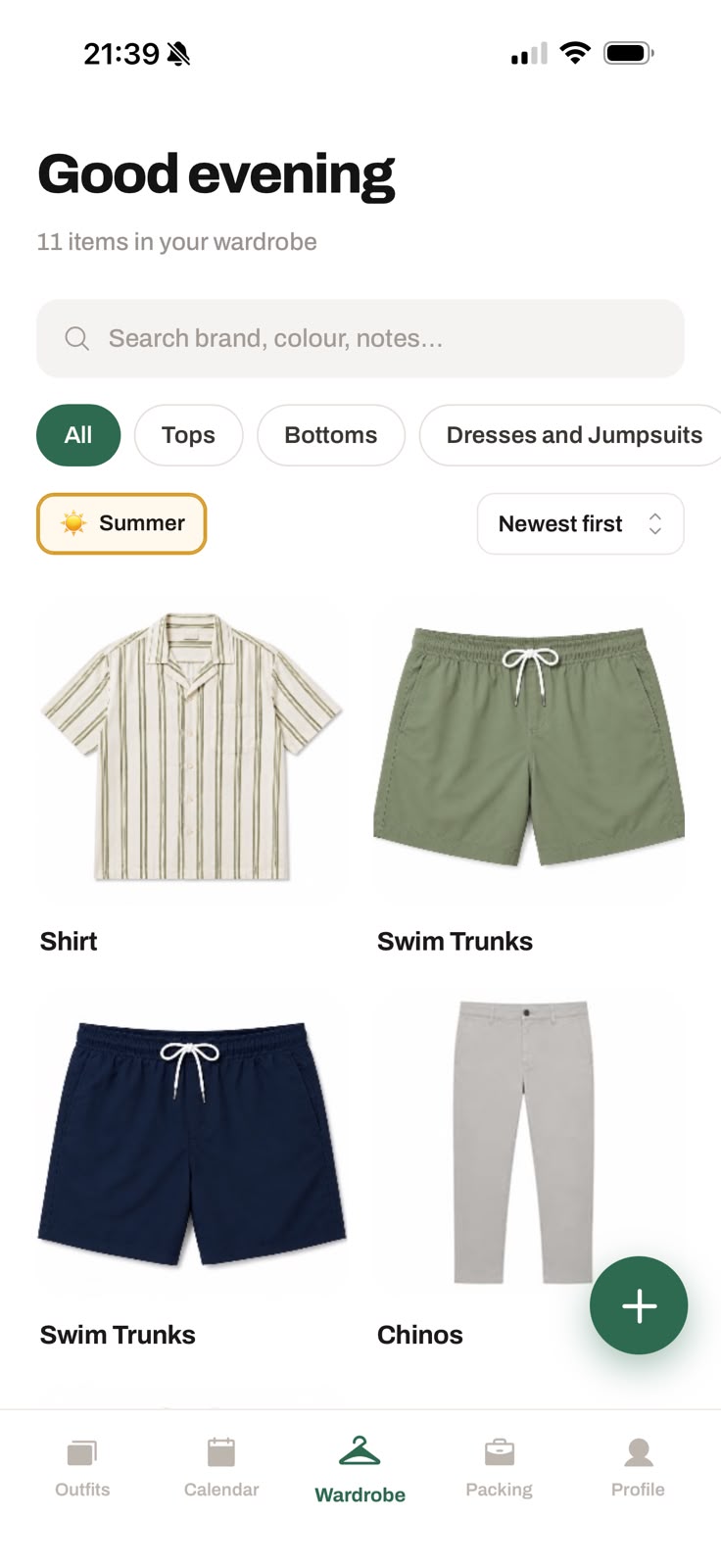 The Dayclo wardrobe grid